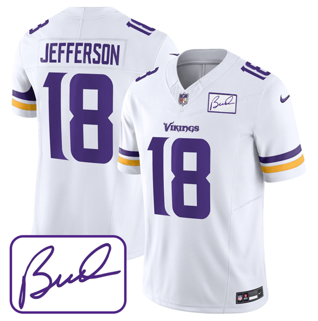 Justin Jefferson Minnesota Vikings white FUSE jersey