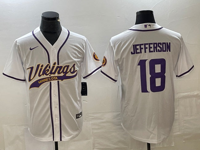 Justin Jefferson Minnesota Vikings white jersey