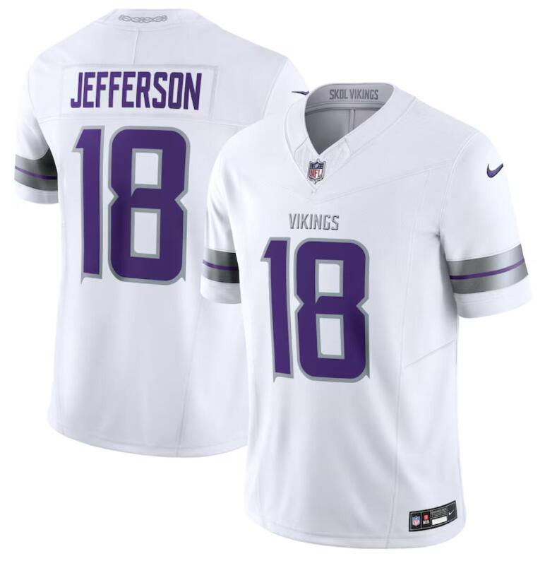 Justin Jefferson Minnesota Vikings white FUSE jersey