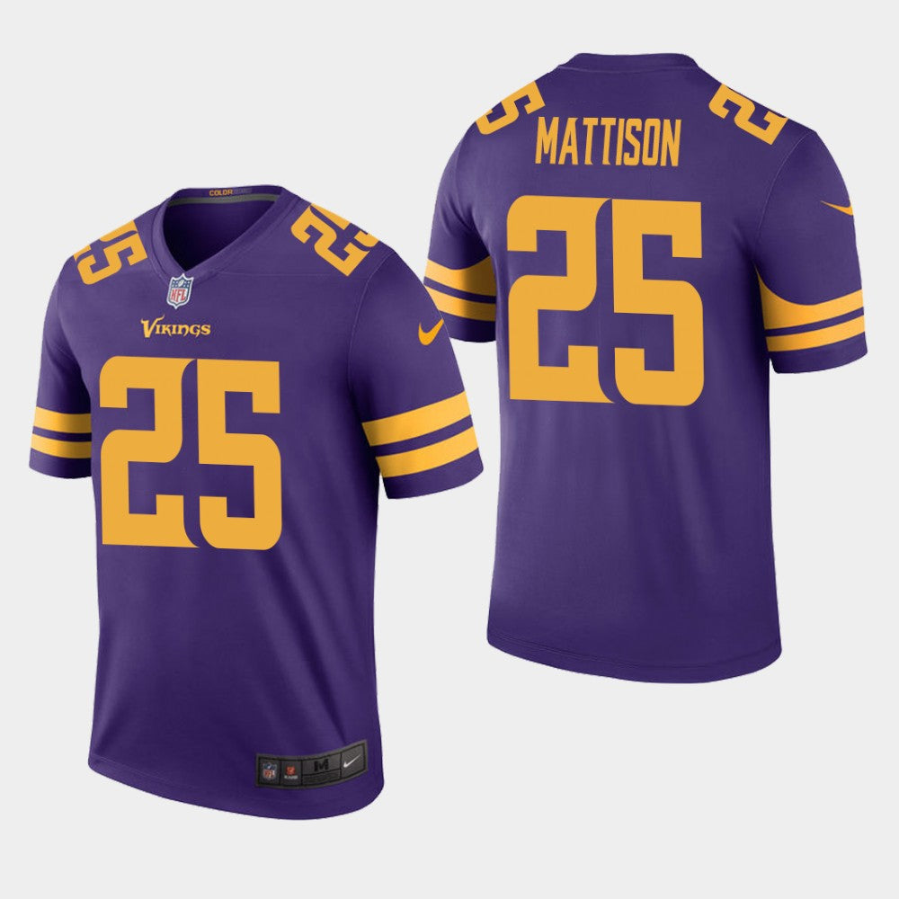 Alexander Mattison Minnesota Vikings purple Color Rush jersey