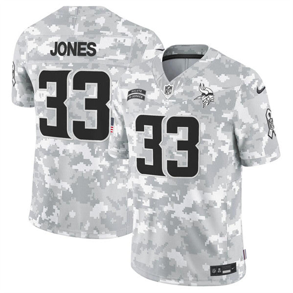 Aaron Jones Arctic Minnesota Vikings camo Salute To Service jersey