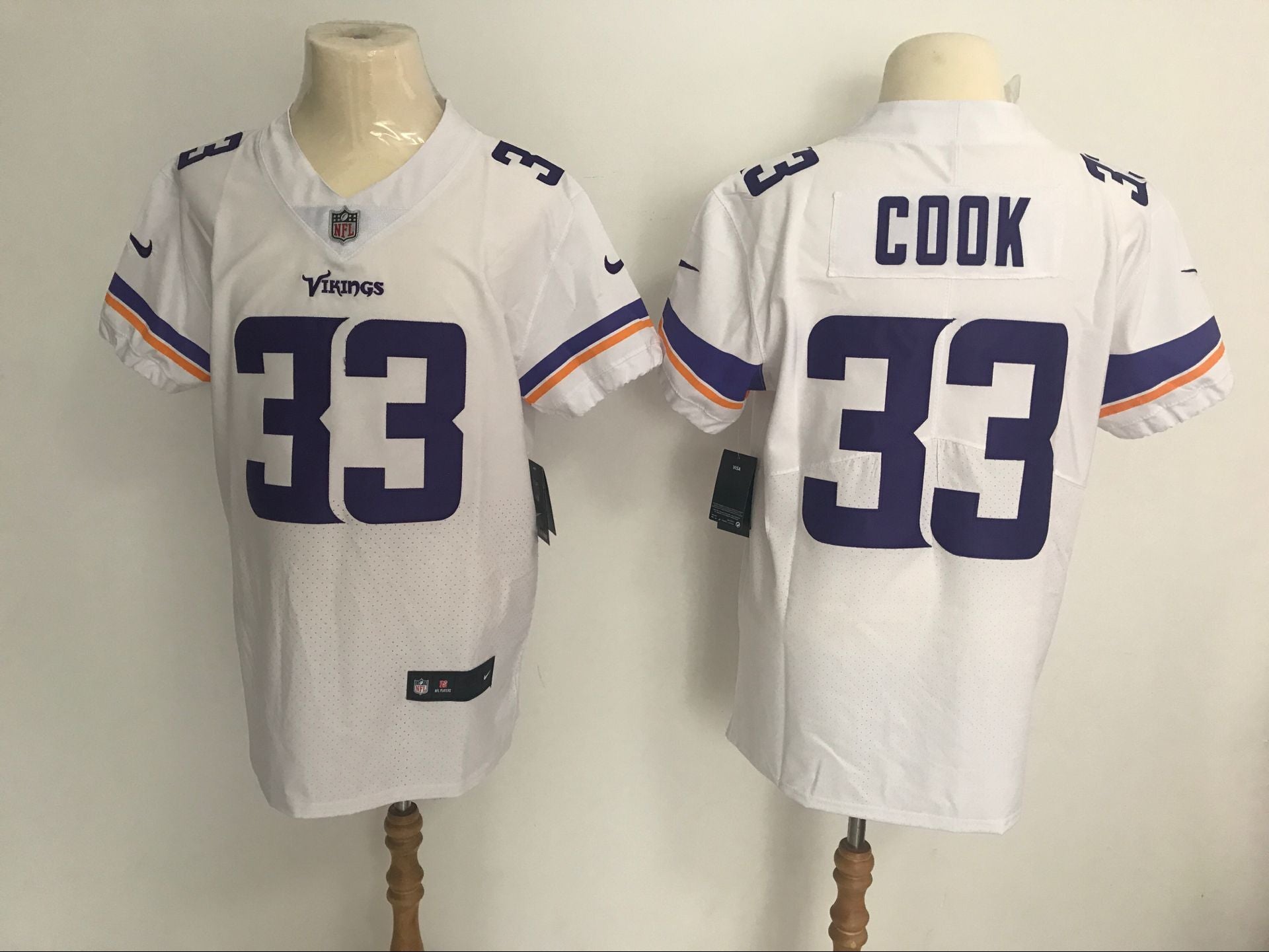 Dalvin Cook Minnesota Vikings white Elite jersey