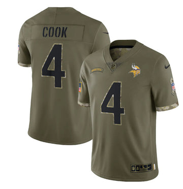 Dalvin Cook Minnesota Vikings olive Salute To Service jersey