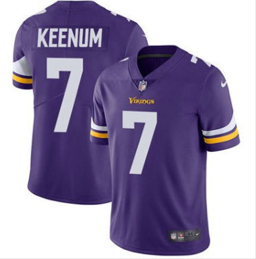 Case Keenum Minnesota Vikings purple jersey