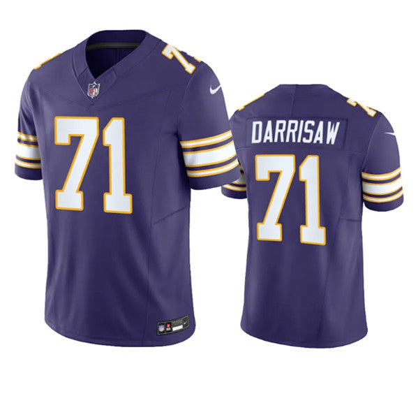 Christian Darrisaw Minnesota Vikings purple FUSE jersey