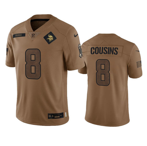 Kirk Cousins Minnesota Vikings brown Salute To Service jersey