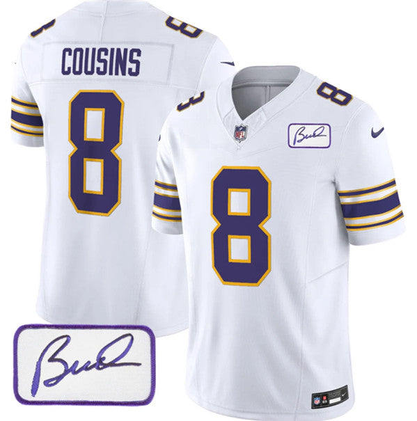 Kirk Cousins Minnesota Vikings white FUSE jersey