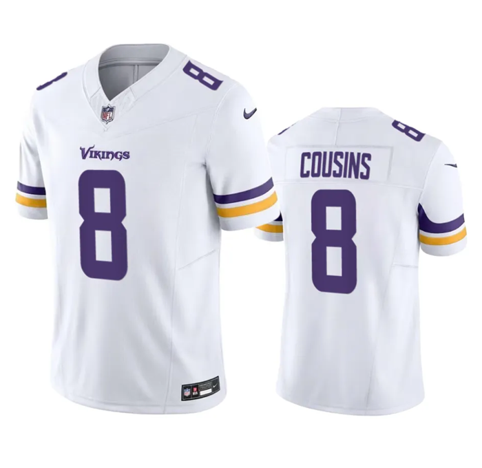 Kirk Cousins Minnesota Vikings white FUSE jersey