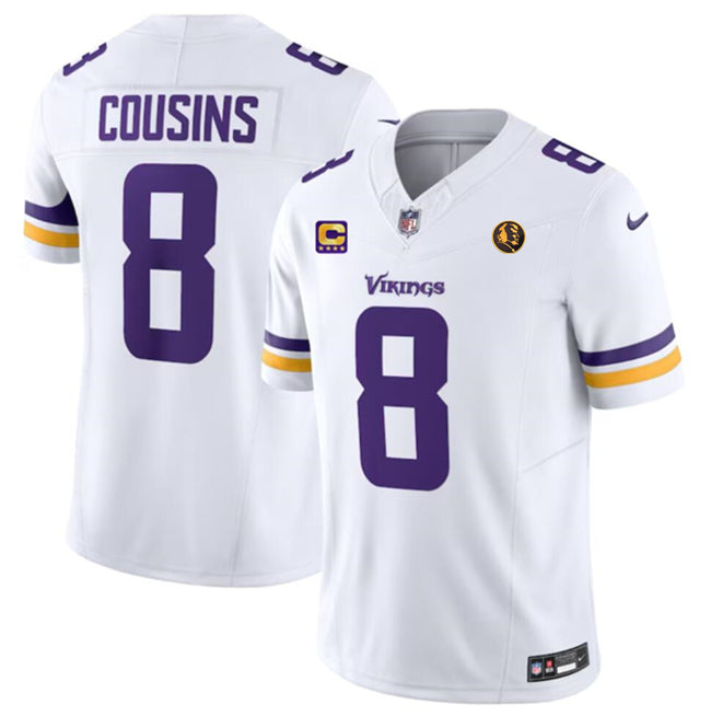 Kirk Cousins Minnesota Vikings white FUSE jersey