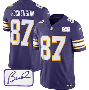 TJ Hockenson Minnesota Vikings purple FUSE jersey