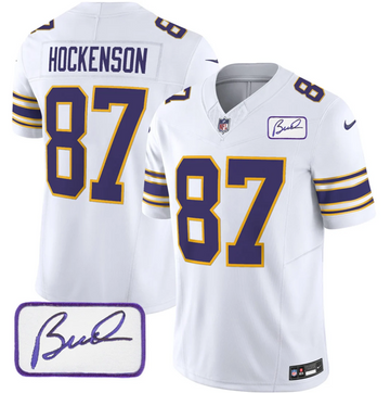 TJ Hockenson Minnesota Vikings white FUSE jersey