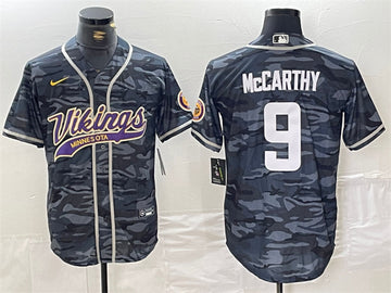 JJ McCarthy Minnesota Vikings gray Camo jersey