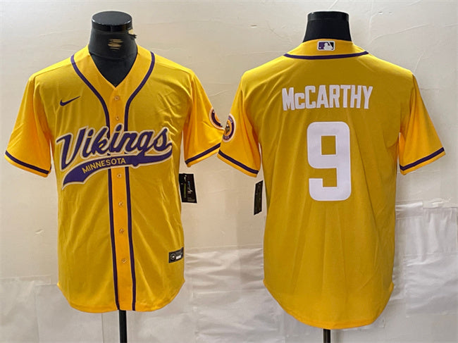 JJ McCarthy Minnesota Vikings yellow jersey