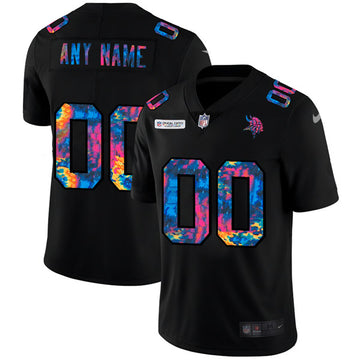 Custom Minnesota Vikings black jersey