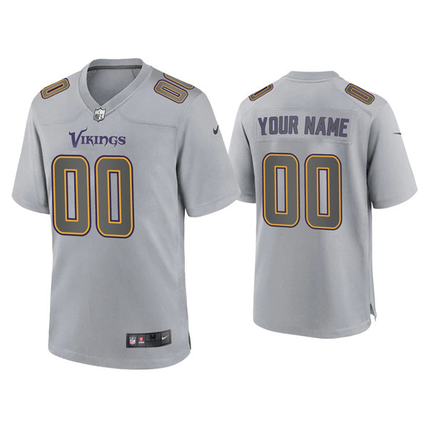 Custom Minnesota Vikings gray Game jersey