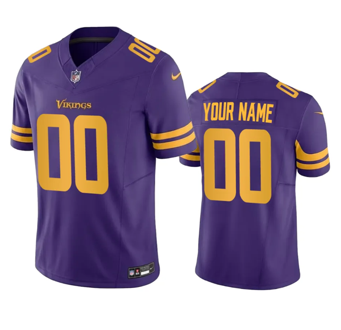 Custom Minnesota Vikings purple Color Rush jersey