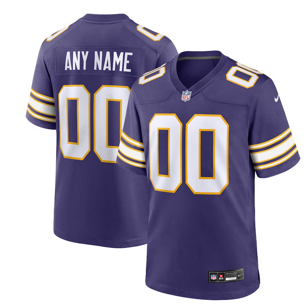 Custom Minnesota Vikings purple jersey