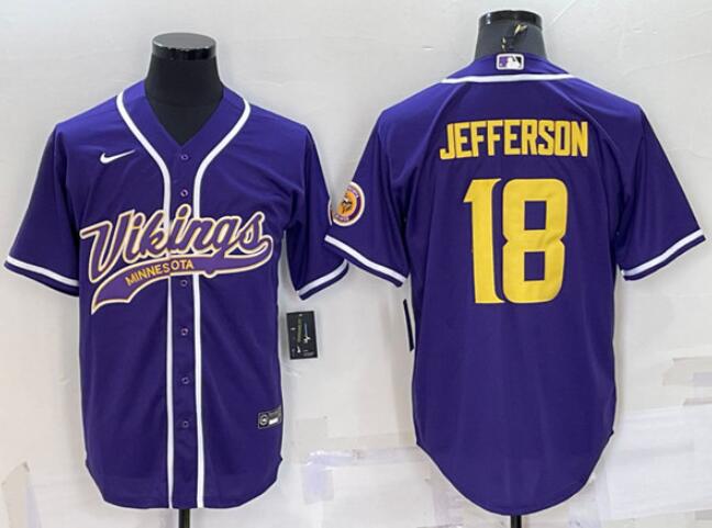 Custom Minnesota Vikings purple jersey