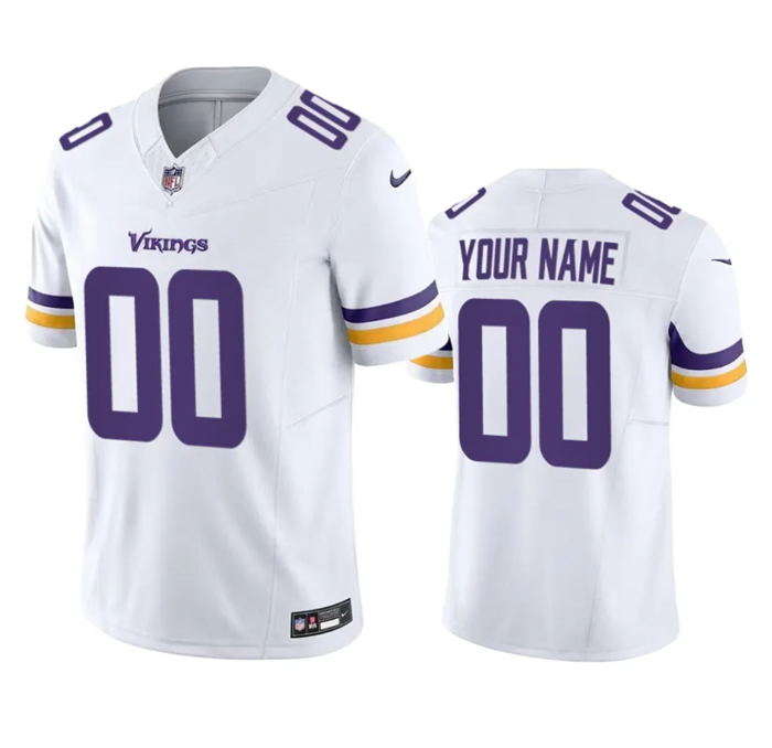 Custom Minnesota Vikings white FUSE jersey