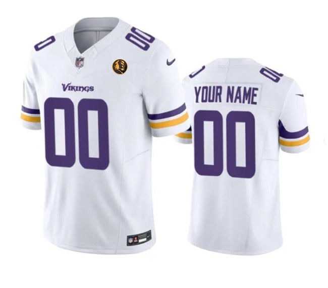 Custom Minnesota Vikings white FUSE jersey