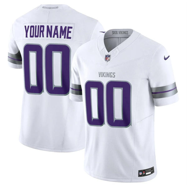 Custom Minnesota Vikings white FUSE jersey