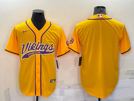 Custom Minnesota Vikings gold jersey