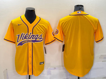 Custom Minnesota Vikings gold jersey