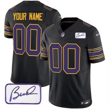 Custom Minnesota Vikings black FUSE jersey