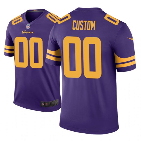 Custom Minnesota Vikings purple Color Rush jersey