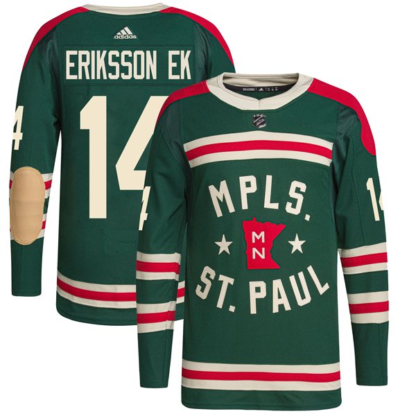 Joel Eriksson Ek Minnesota Wild green Winter Classic jersey