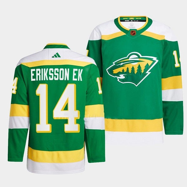 Joel Eriksson Ek Minnesota Wild green Reverse Retro jersey