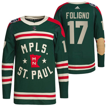 Marcus Foligno Minnesota Wild green Winter Classic jersey