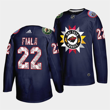Kevin Fiala Minnesota Wild navy Heritage jersey