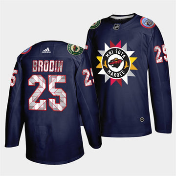 Jonas Brodin Minnesota Wild navy Heritage jersey