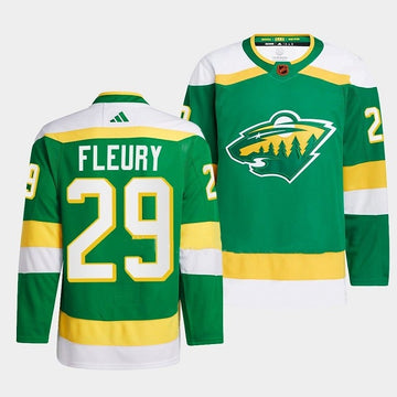 Marc-Andre Fleury Minnesota Wild green Reverse Retro jersey