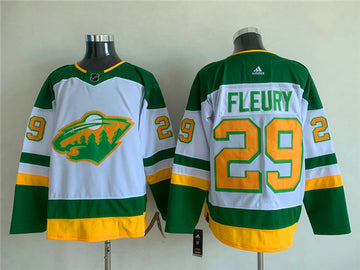 Marc-Andre Fleury Minnesota Wild white-green jersey