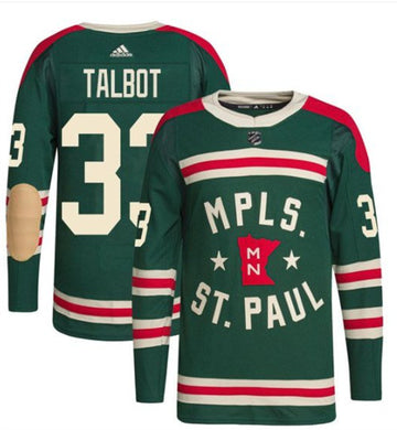 Cam Talbot Minnesota Wild green Winter Classic jersey