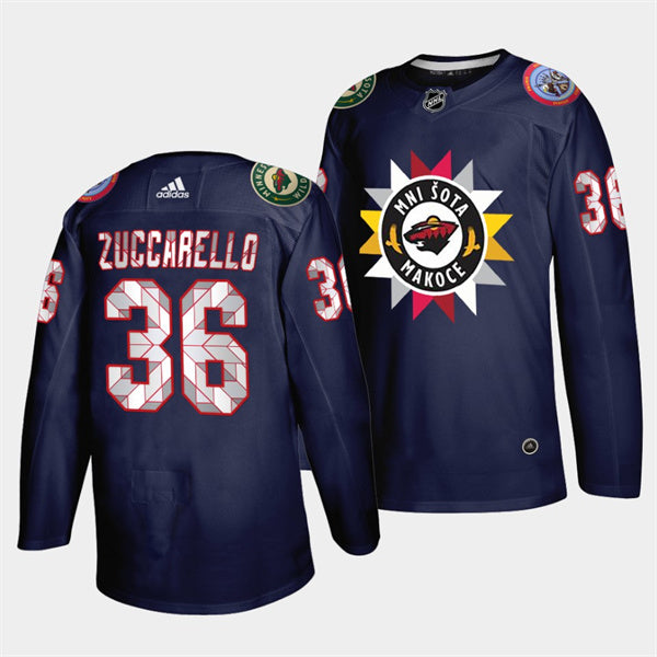 Mats Zuccarello Minnesota Wild navy Heritage jersey