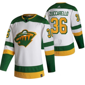 Mats Zuccarello Minnesota Wild white Reverse Retro jersey