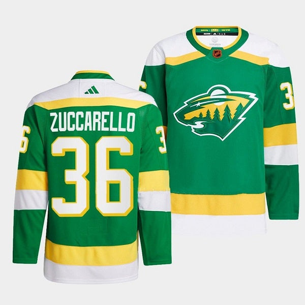 Mats Zuccarello Minnesota Wild green Reverse Retro jersey