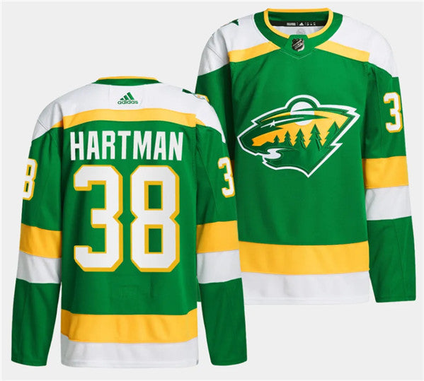 Ryan Hartman Minnesota Wild green jersey