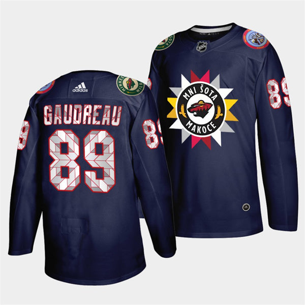 Frederick Gaudreau Minnesota Wild navy Heritage jersey