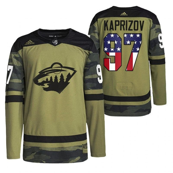 Kirill Kaprizov Military Appreciation Night Minnesota Wild camo Camo jersey