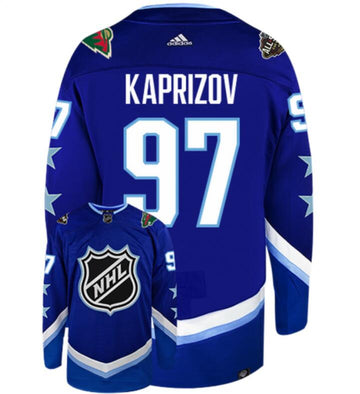 Custom Minnesota Wild blue All-Star jersey