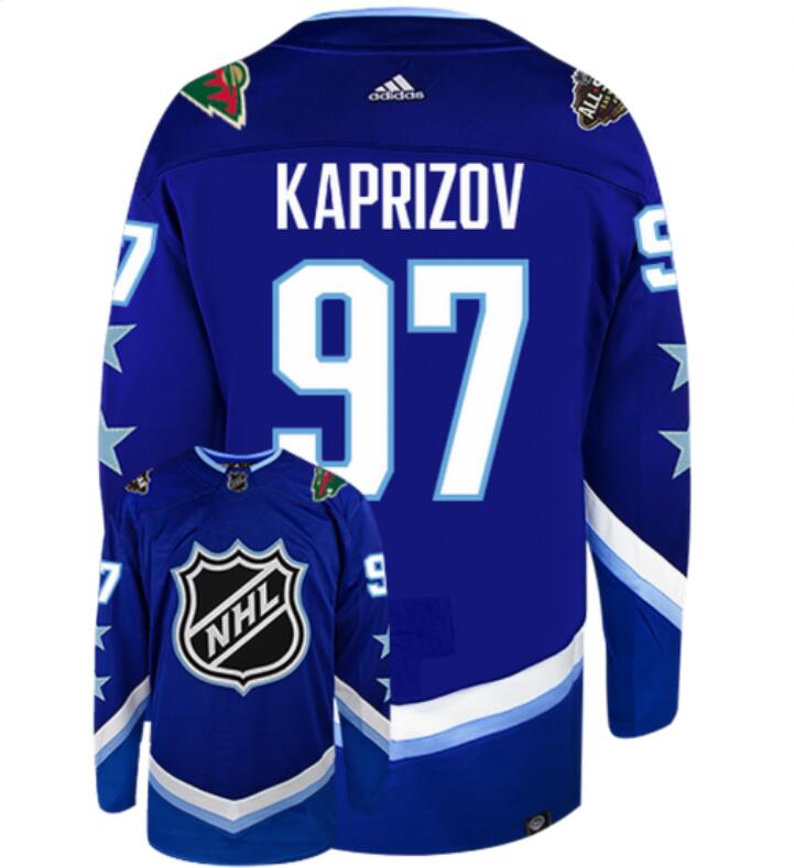 Custom Minnesota Wild blue All-Star jersey