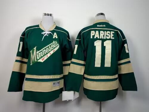 Custom Minnesota Wild green jersey