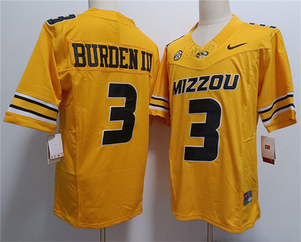 Luther Burden III Missouri Tigers yellow FUSE jersey