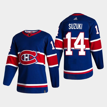 Nick Suzuki Montreal Canadiens blue jersey