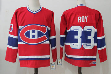 Patrick Roy Montreal Canadiens red Throwback jersey