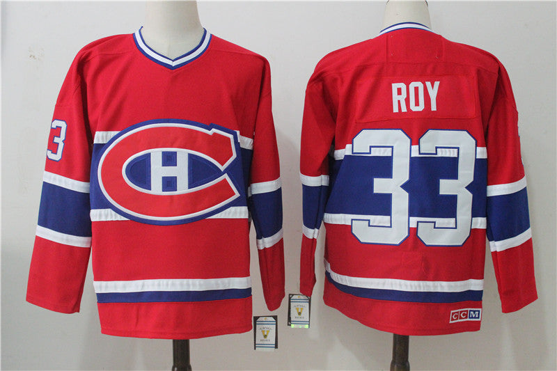 Patrick Roy Montreal Canadiens red Throwback jersey